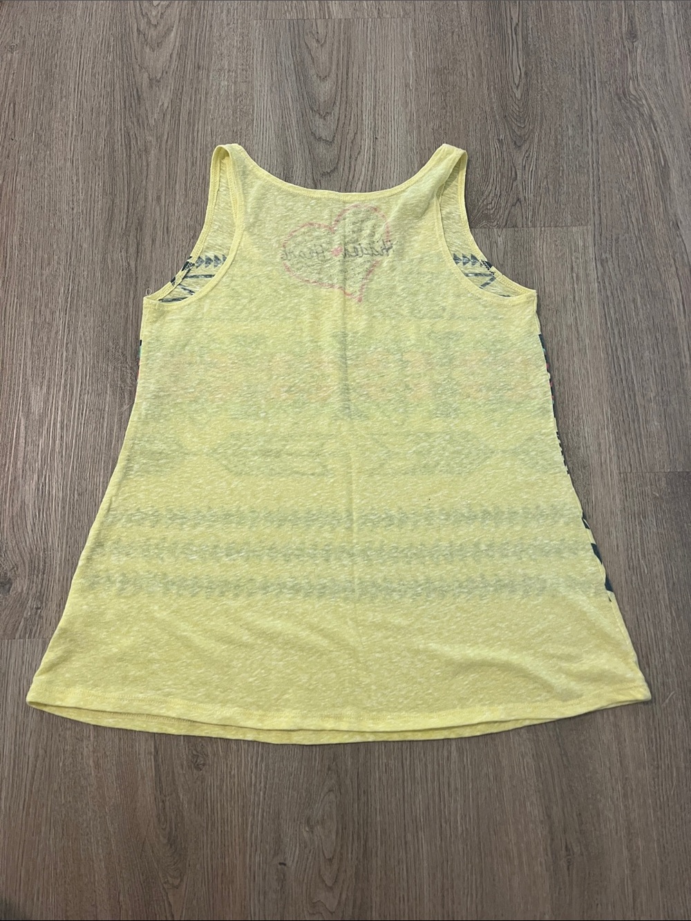 Yellow Tribal Print Tank Top - Picture 3 of 3